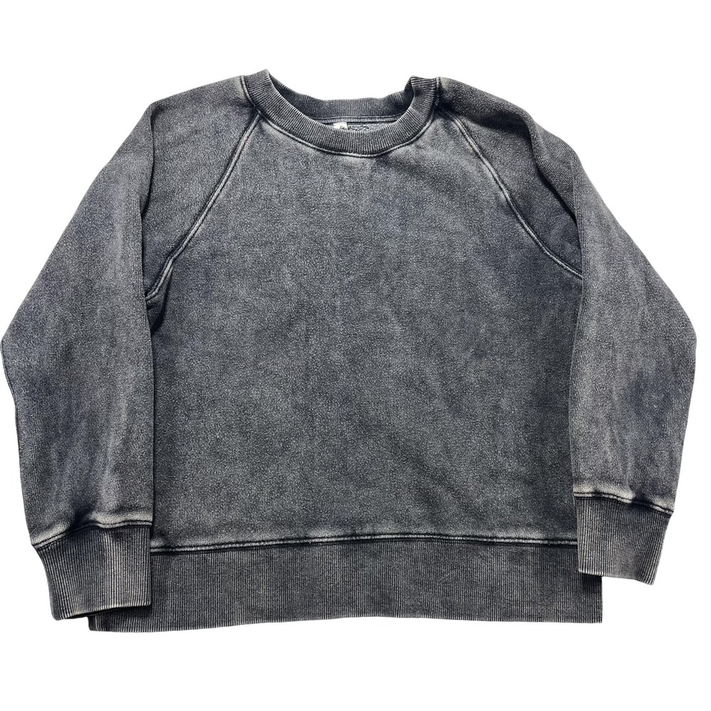 Free People Sweatshirt Womens Small Gray Intimately Fleece Raglan Pullover
